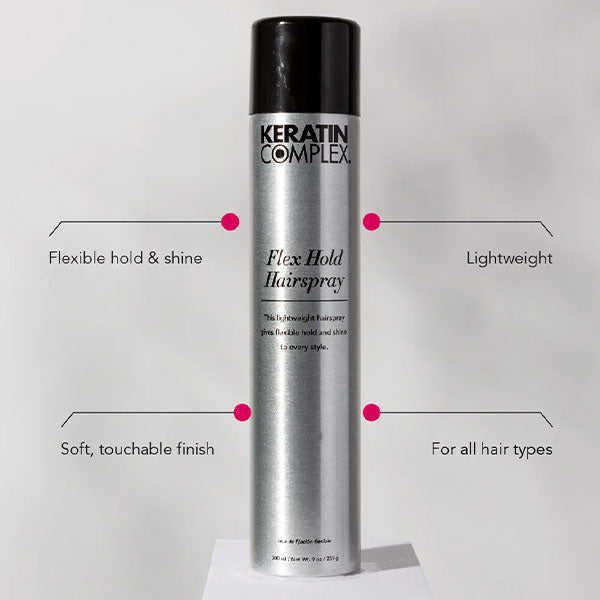 Keratin Complex Flex Hold Hairspray – 1.8 oz | Lightweight Flexible Hold Finishing Spray with Frizz & Humidity Control