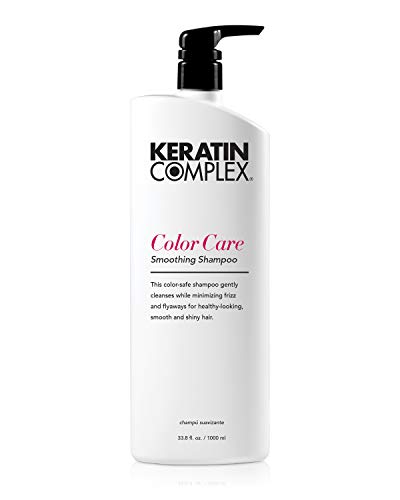 Keratin Complex Color Care Smoothing Shampoo – Sulfate-Free Shampoo for Color-Treated Hair, Frizz Control & Shine, 33.8 fl oz / 1000ml