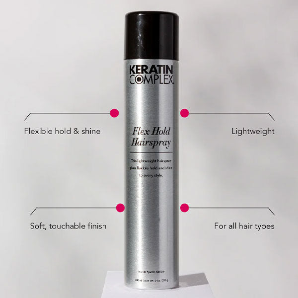 Keratin Complex Firm Hold Hairspray – 9 oz | Professional Long-Lasting Styling Spray with Humidity & Frizz Control