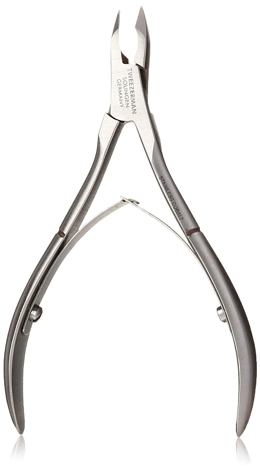 Tweezerman Cobalt Box Nipper - Stainless Jaw Joint, 1/2 Inch