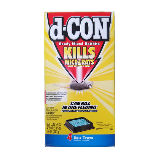 d-CON Ready Mixed Baitbits Kills Mice & Rats Bait Trays - 4 CT