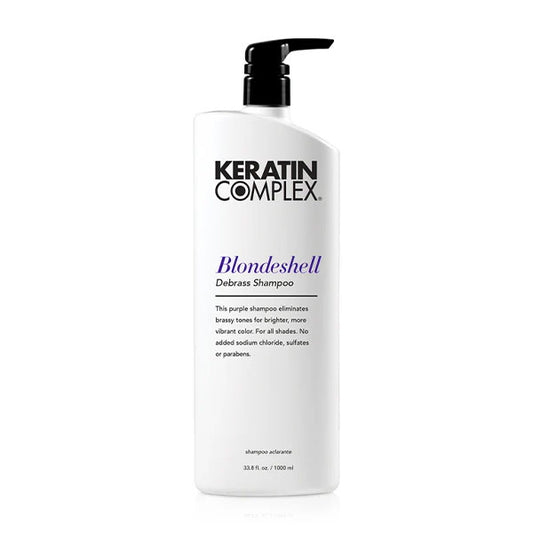 Keratin Complex Blondeshell Debrass Purple Shampoo – Brass Neutralizing Shampoo for Blonde, Silver & Highlighted Hair, 33.8 fl oz / 1000ml