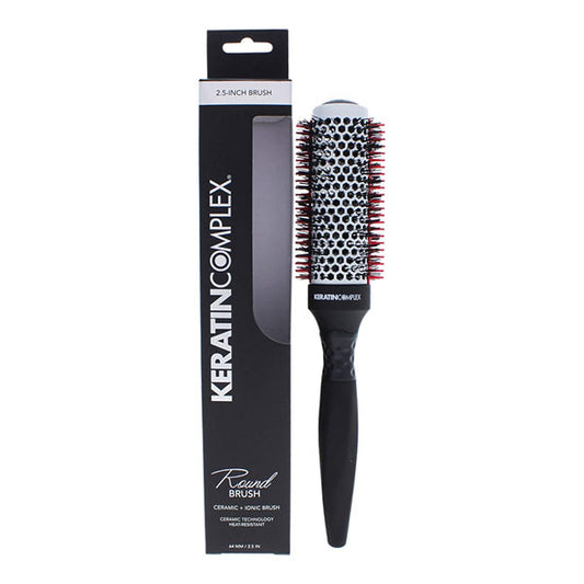 Keratin Complex Thermal Ceramic Ionic Round Hair Brush – 2.5 Inch Barrel Styling Brush for Volume, Smooth Blowouts & Frizz Control, Unisex