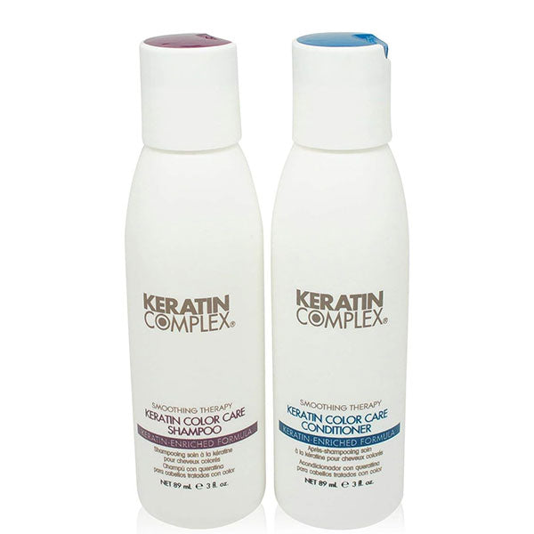 Keratin Complex Keratin Color Shampoo & Conditioner Set – 3 fl oz Each (2-Pack) | Color-Safe Hair Care for Color-Treated Hair