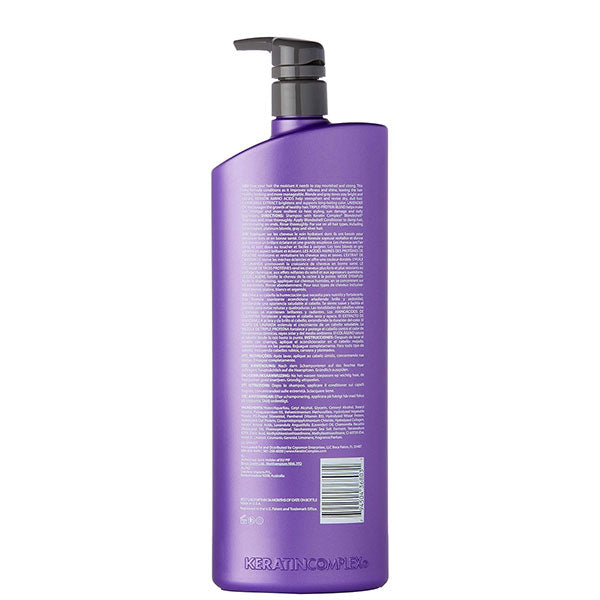 Keratin Complex Blondeshell Debrass & Brighten Conditioner – 33.8 oz | Purple Conditioner for Blonde, Silver & Highlighted Hair