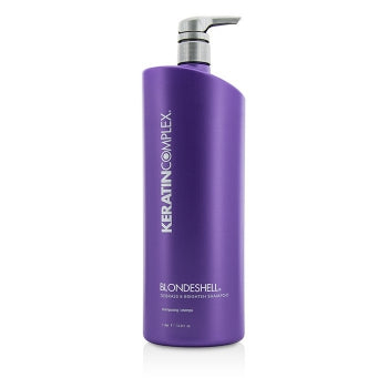 Keratin Complex Blondeshell Debrass & Brighten Shampoo – 33.8 oz | Professional Blonde & Silver Hair Care, Brass Neutralizing Purple Shampoo