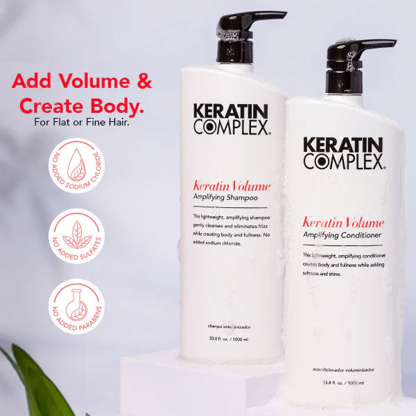 Keratin Complex Keratin Volume Amplifying Conditioner – 33.8 fl oz (1000 mL) | Professional Volumizing Conditioner for Fine & Thin Hair