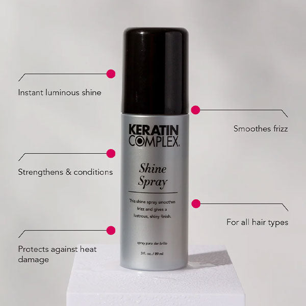 Keratin Complex Shine Spray – 3 oz | Lightweight Finishing Spray for Instant Shine, Frizz Control & Smooth Hair