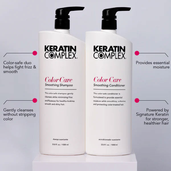 Keratin Complex Color Care Smoothing Conditioner – Sulfate-Free Conditioner for Color-Treated Hair, Frizz Control & Shine, 33.8 fl oz / 1000ml
