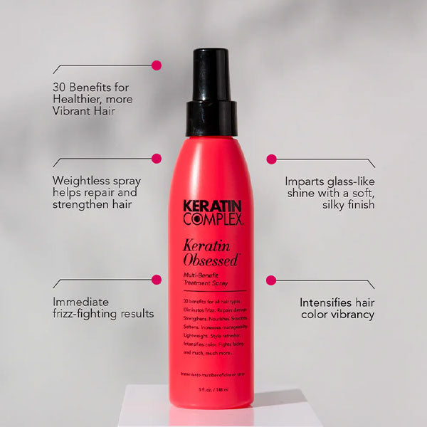 Keratin Complex Keratin Obsessed Multi-Benefit Treatment Spray – 1.7 fl oz | Leave-In Heat Protectant, Frizz Control & Hair Strengthening Spray
