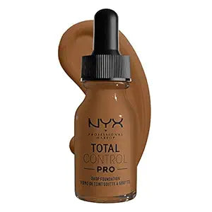NYX PROFESSIONAL MAKEUP Total Control Pro Drop Foundation, Skin-True Buildable Coverage - Sienna