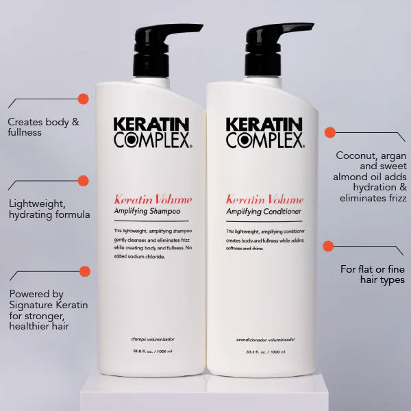 Keratin Complex Keratin Volume Amplifying Conditioner – 33.8 fl oz (1000 mL) | Professional Volumizing Conditioner for Fine & Thin Hair