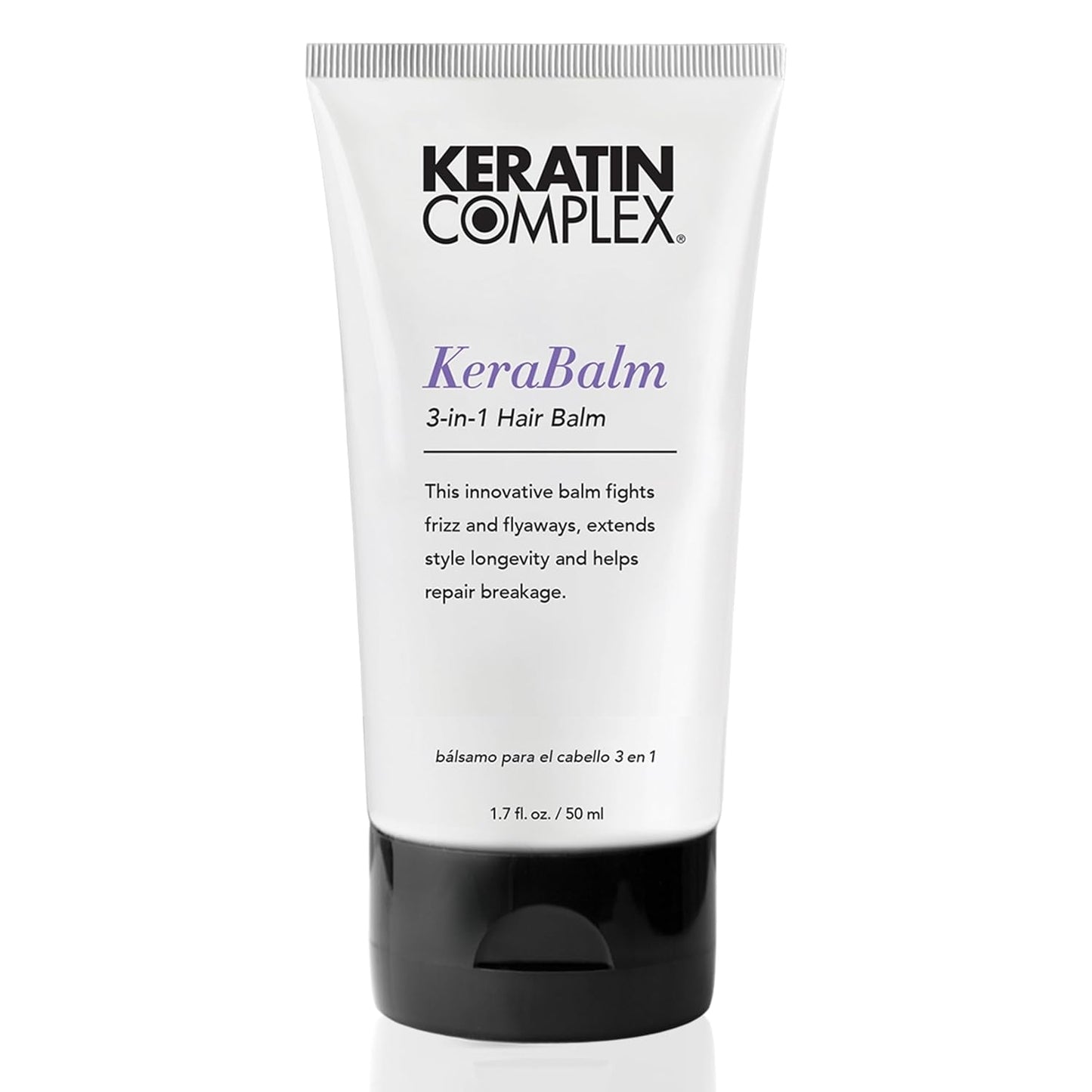 Keratin Complex Kerabalm 3-in-1 Multi-Benefit Hair Balm – Leave-In Conditioner, Styling Cream & Heat Protectant for Frizz Control & Shine, 1.7 oz / 50ml