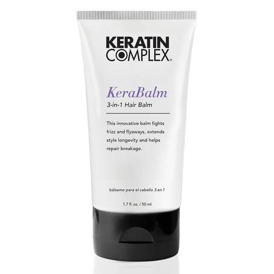 Keratin Complex Kerabalm 3-in-1 Multi-Benefit Hair Balm – Leave-In Conditioner, Styling Cream & Heat Protectant for Frizz Control & Shine, 1.7 oz / 50ml