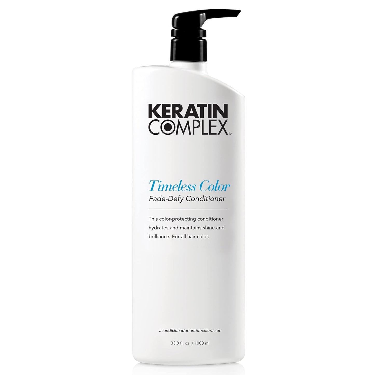 Keratin Complex Timeless Color Fade Defy Conditioner – Color Protection Conditioner for Vibrant, Long-Lasting Hair Color, 33.8 oz / 1000ml