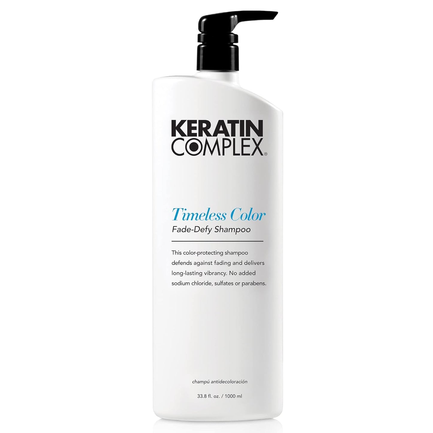 Keratin Complex Timeless Color Fade Defy Shampoo – Sulfate-Free Color Protection Shampoo for Vibrant, Long-Lasting Hair Color, 33.8 fl oz / 1000ml
