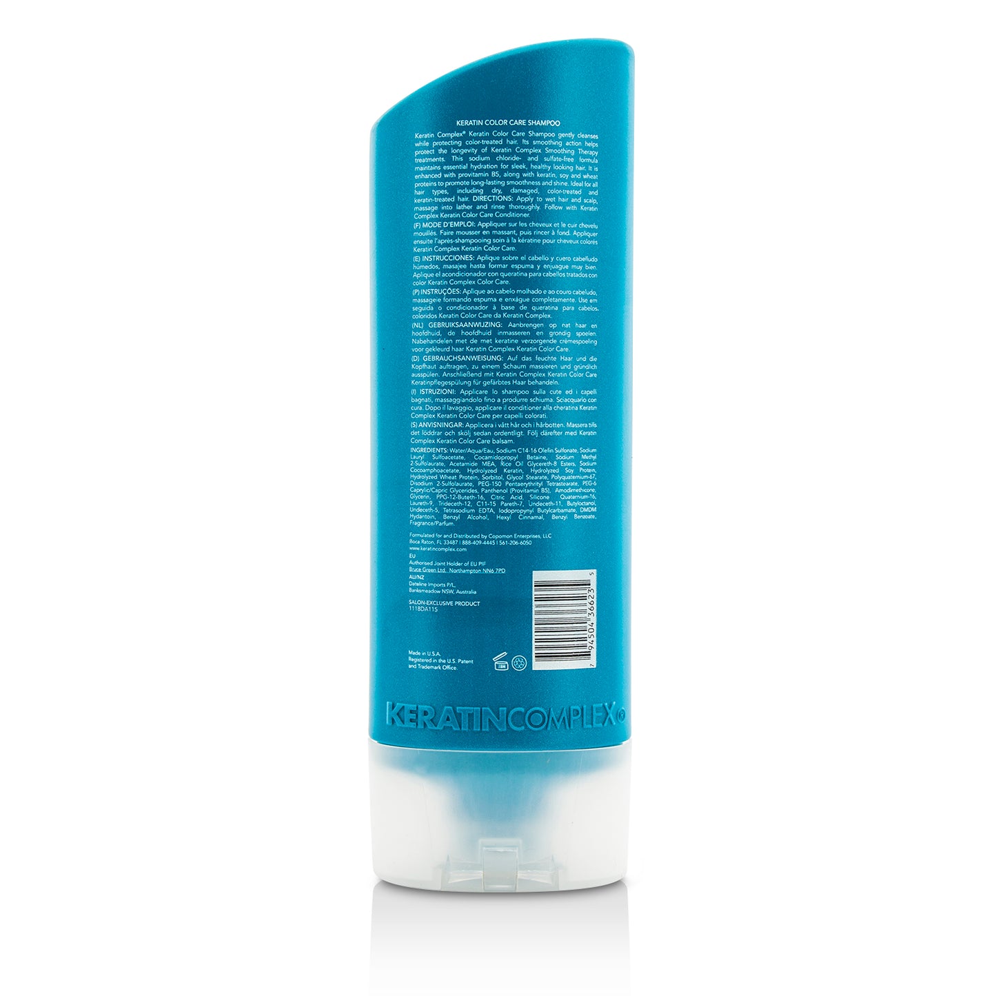 Keratin Complex Smoothing Therapy Color Care Shampoo – Sulfate-Free Keratin Shampoo for Color-Treated Hair, Frizz Control & Shine, 13.5 oz / 400ml