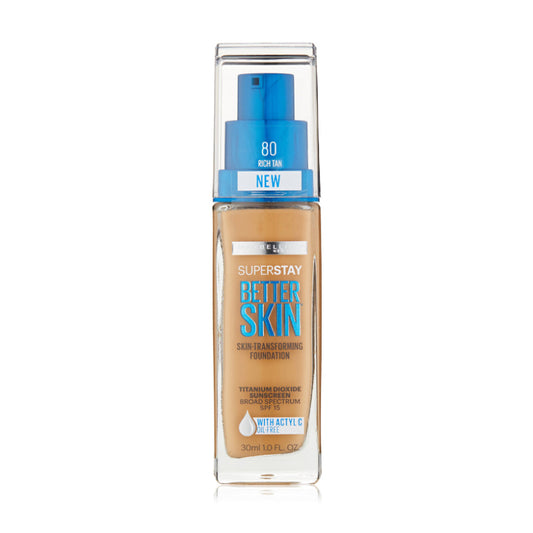 Maybelline New York Superstay Better Skin Foundation, Riche Tan, 1 Fluid Ounce