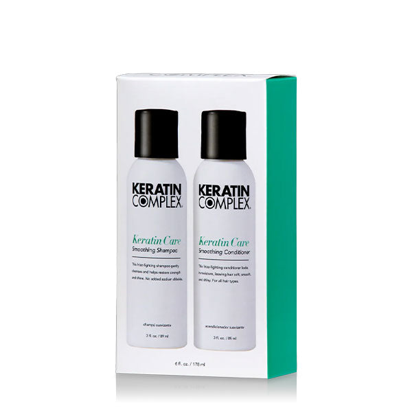 Keratin Complex Keratin Care Smoothing Shampoo & Conditioner Set – 3 oz (89 g) Each | Frizz Control & Smoothing Hair Care Duo